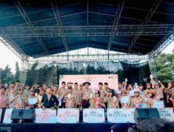 Bawaslu Lampung Gelar Pawai Budaya dan Lomba Gerak Jalan Pramuka