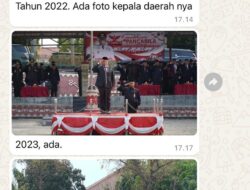 Foto Plt Bupati Lampung Selatan Terabaikan di Banner Pada Upacara Hari Kesaktian Pancasila