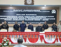 DPRD Lampung Setujui Pengesahan Pengangkatan Gubernur dan Wakil Gubernur Terpilih