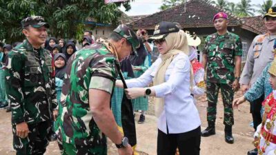 Bupati Nanda Dampingi Wasev Panglima TNI Tinjau TMMD Ke-127 Kodim 0421/Lampung Selatan